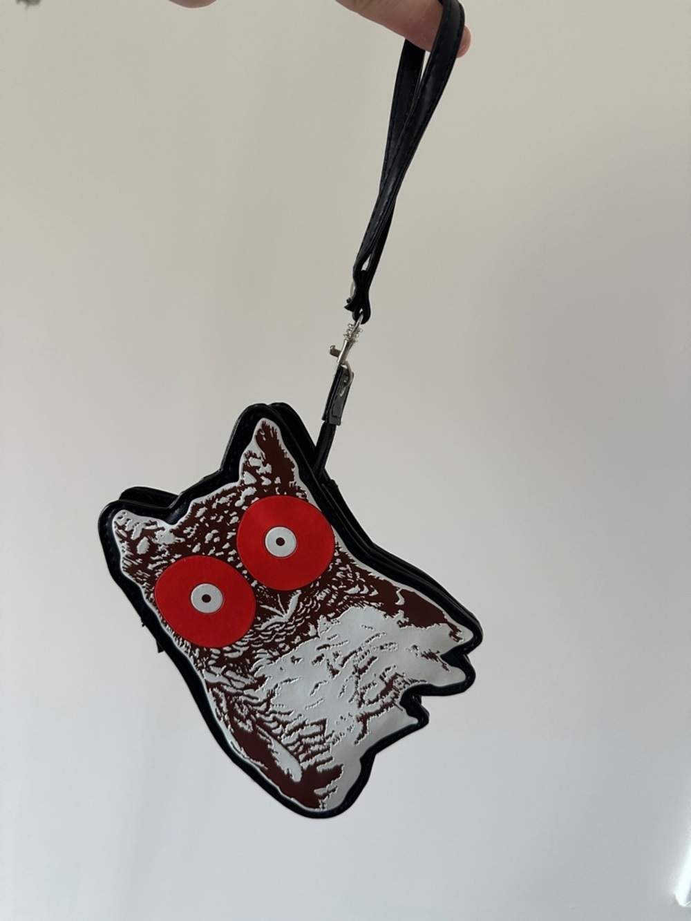 Vintage Hooters Black Owl Wristlet